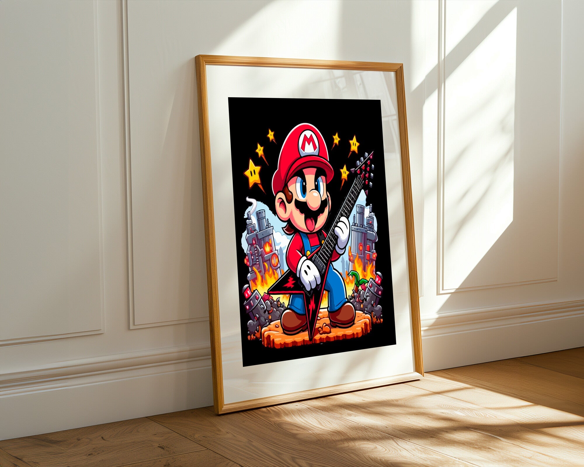 Mario Estrella de Rock | Cuadro decorativo de Monkey Canvas
