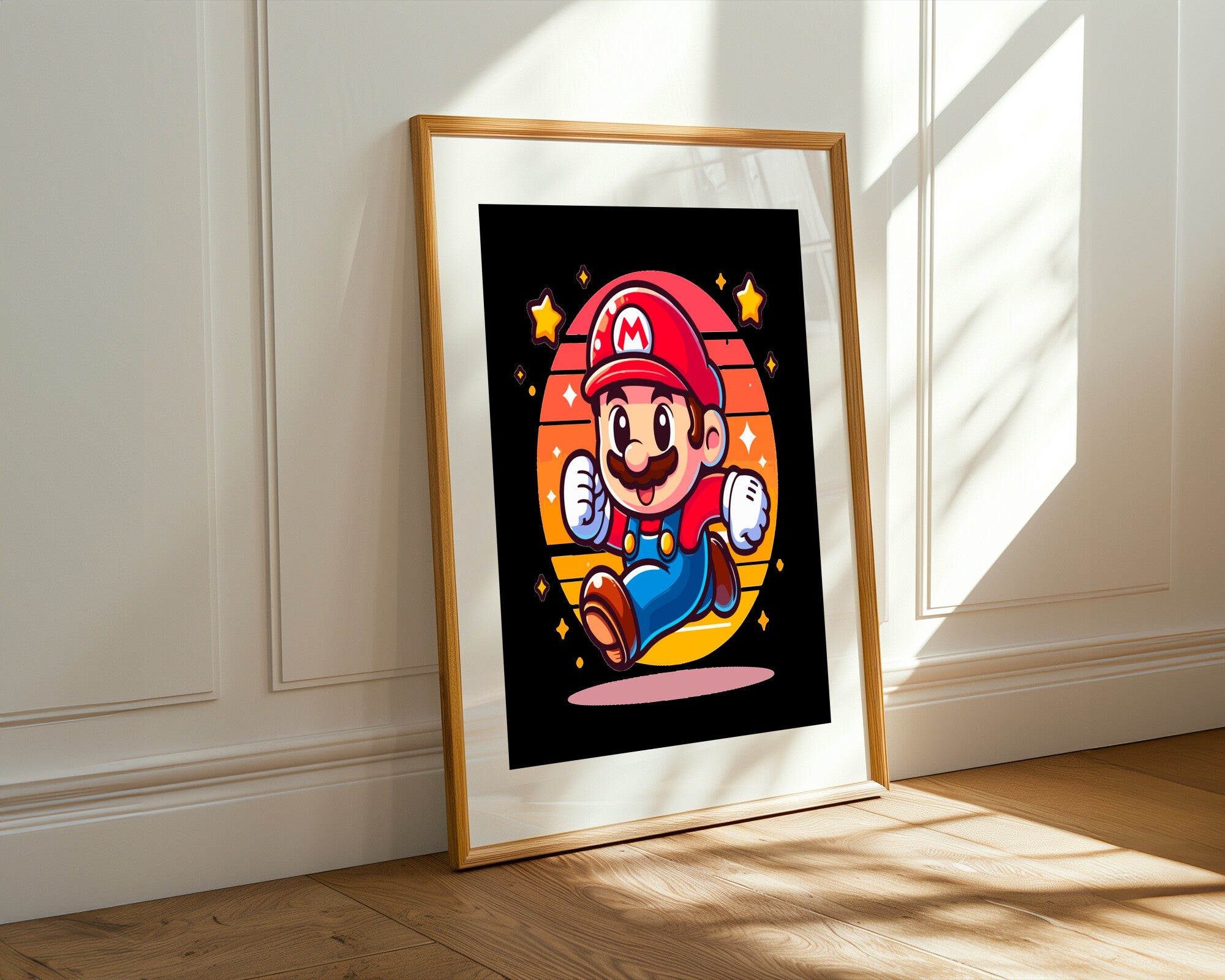 Mario Retro Atardecer | Cuadro decorativo de Monkey Canvas