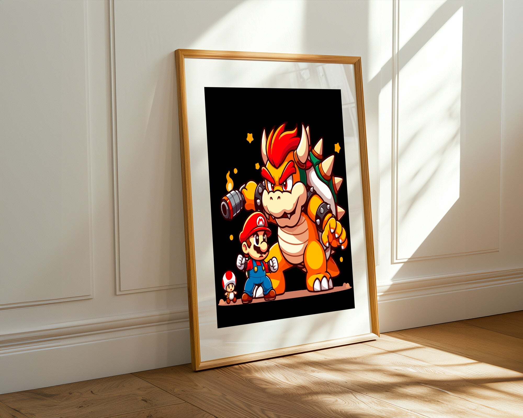 Mario Contra Bowser | Cuadro decorativo de Monkey Canvas