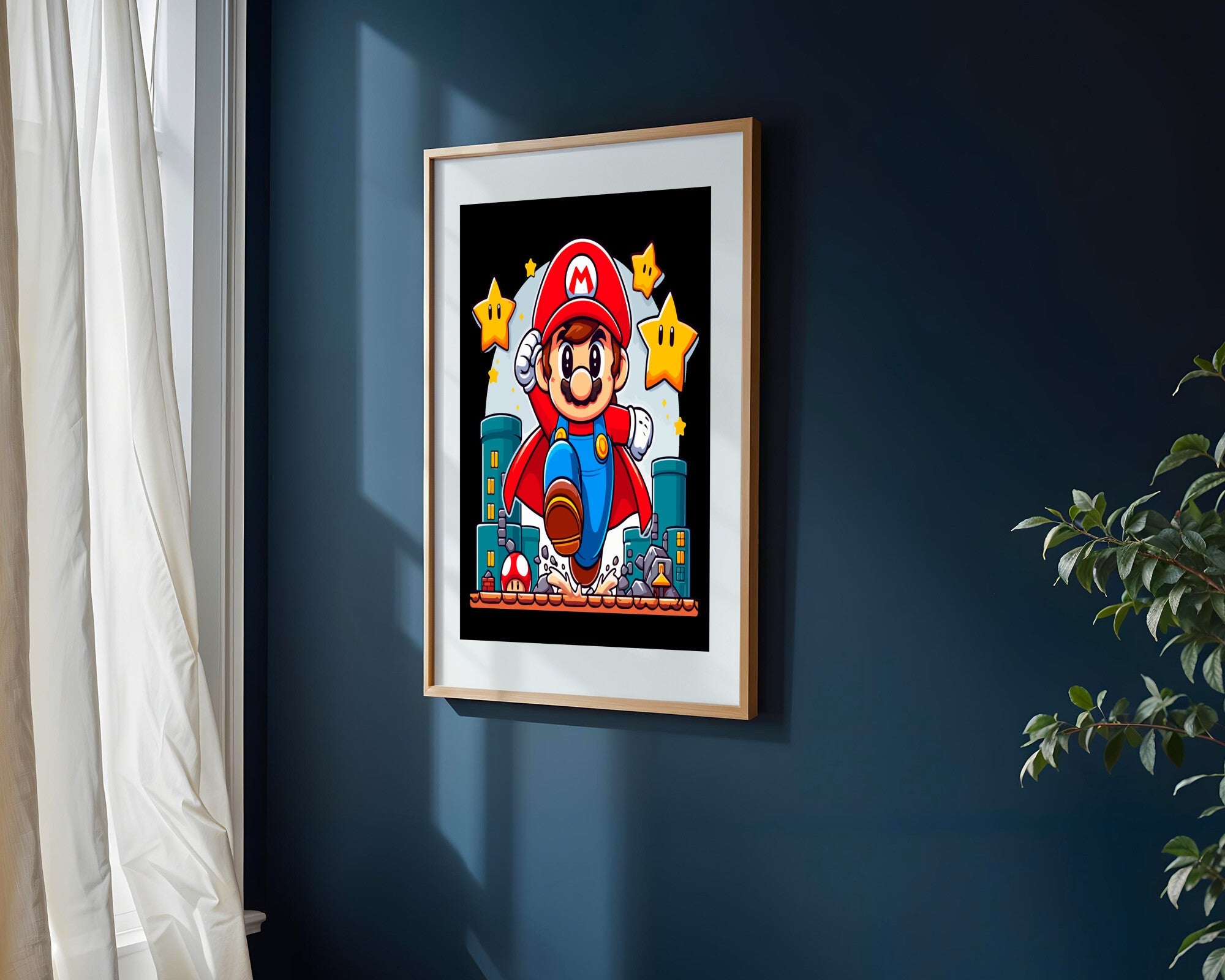 Mario Salto Urbano | Cuadro decorativo de Monkey Canvas
