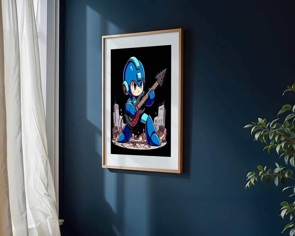 Mega Man Rockero | Cuadro decorativo de Monkey Canvas