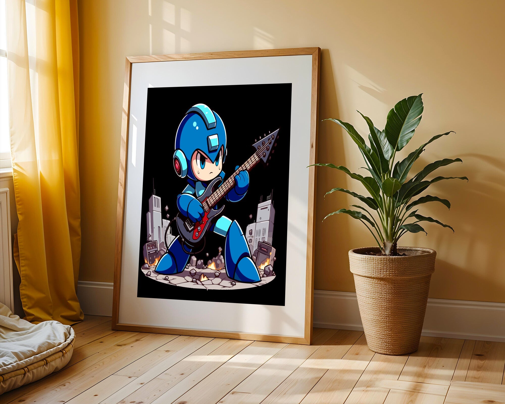 Mega Man Rockero | Cuadro decorativo de Monkey Canvas
