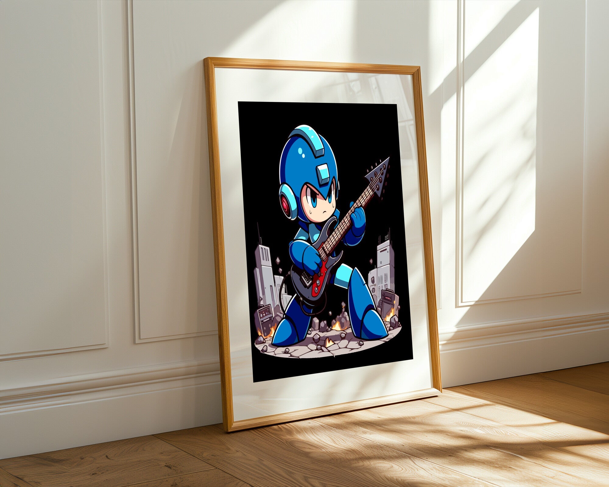 Mega Man Rockero | Cuadro decorativo de Monkey Canvas