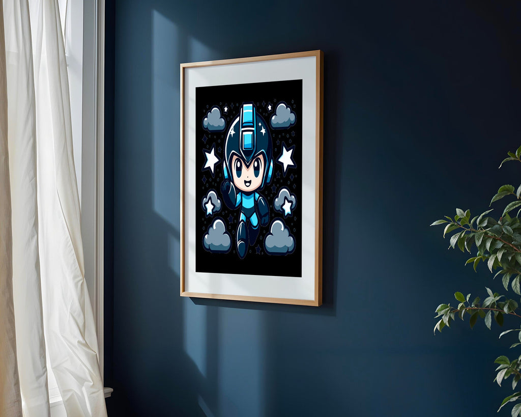 Mega Man Nocturno | Cuadro decorativo de Monkey Canvas