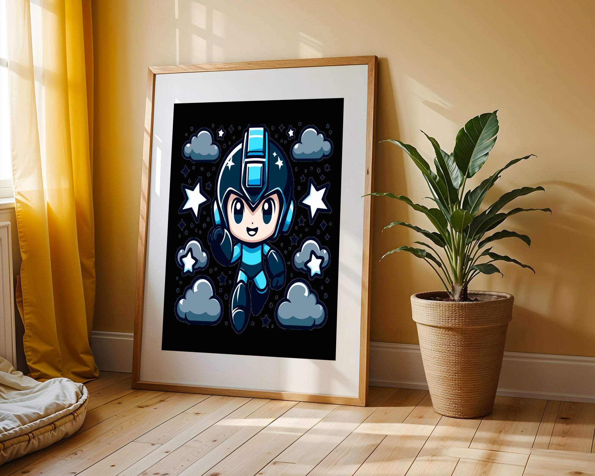 Mega Man Nocturno | Cuadro decorativo de Monkey Canvas