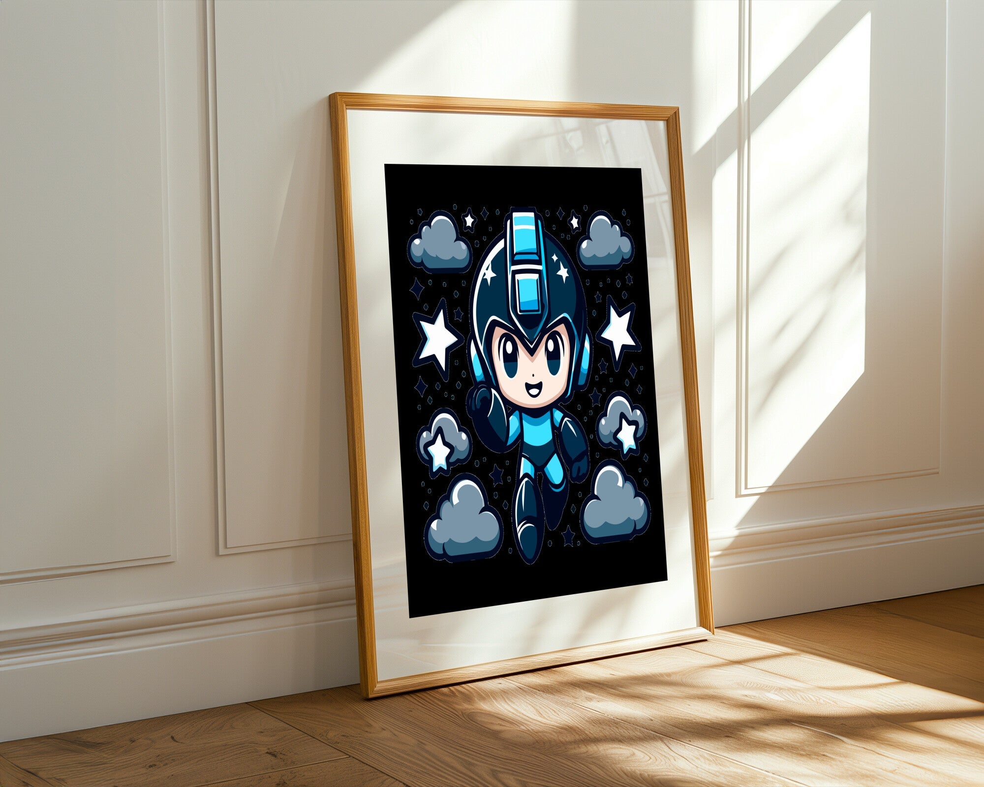 Mega Man Nocturno | Cuadro decorativo de Monkey Canvas