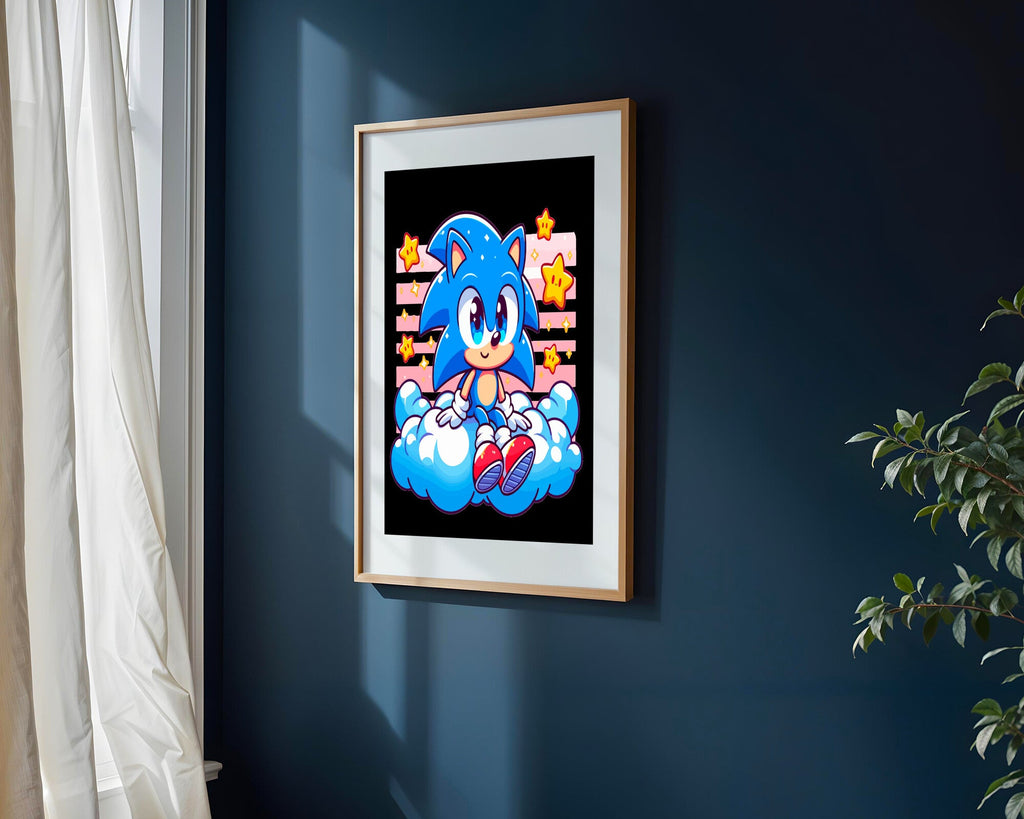Sonic Entre Nubes | Cuadro decorativo de Monkey Canvas