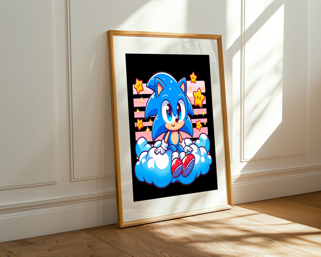 Sonic Entre Nubes | Cuadro decorativo de Monkey Canvas