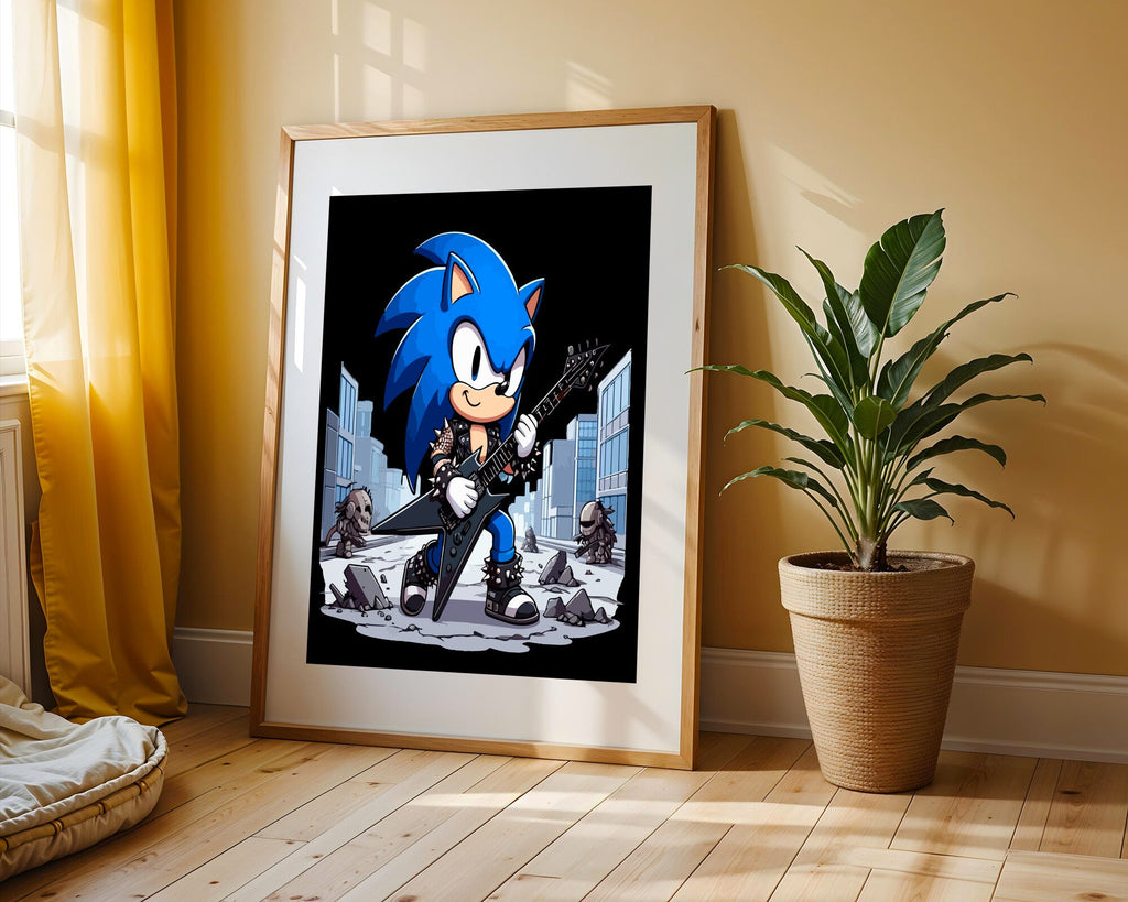 Sonic Punk Rockero | Cuadro decorativo de Monkey Canvas