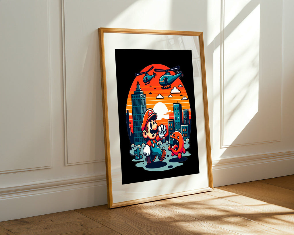 Mario Escape Urbano | Cuadro decorativo de Monkey Canvas