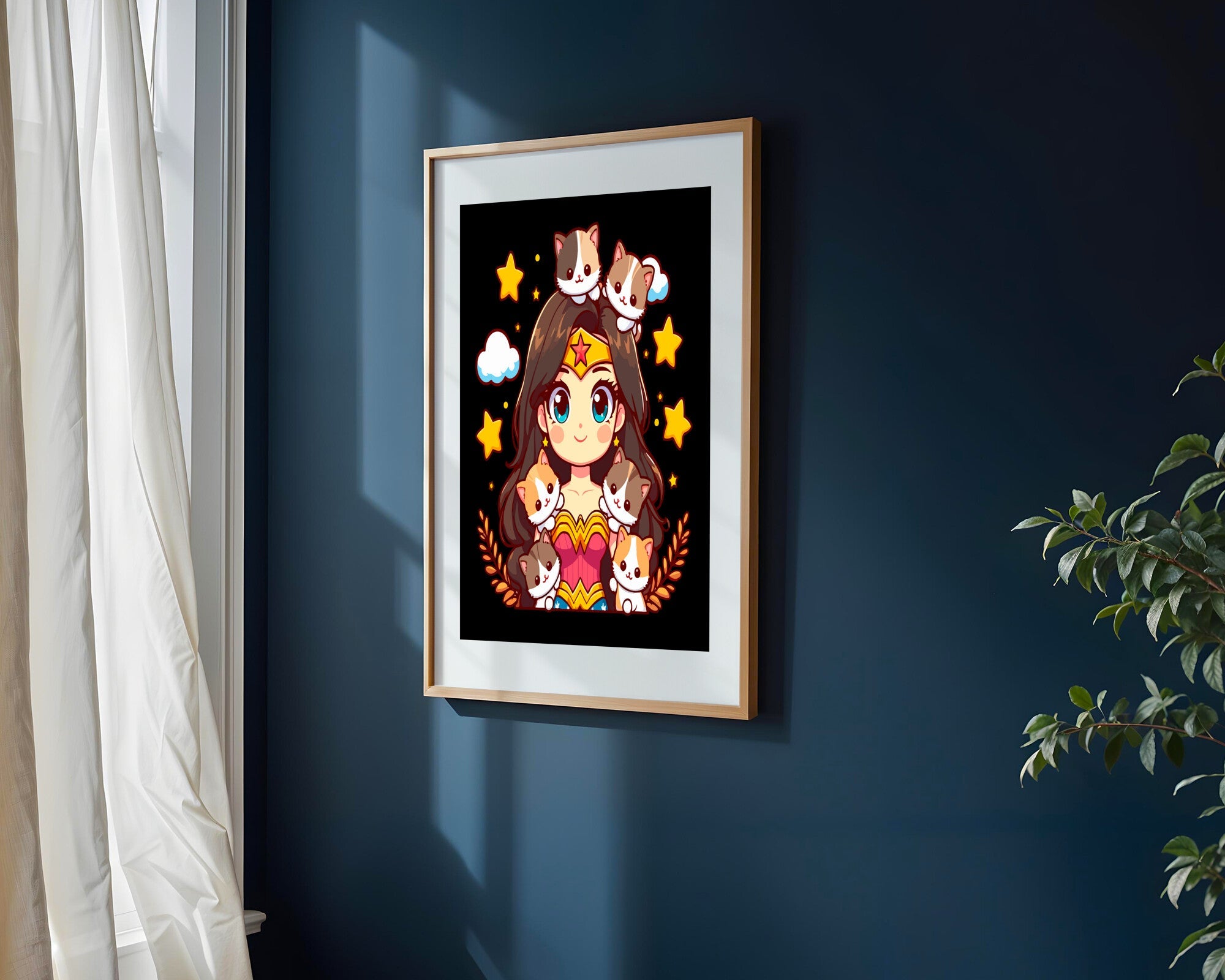 Wonder Woman Guerrera Tierna | Cuadro decorativo de Monkey Canvas