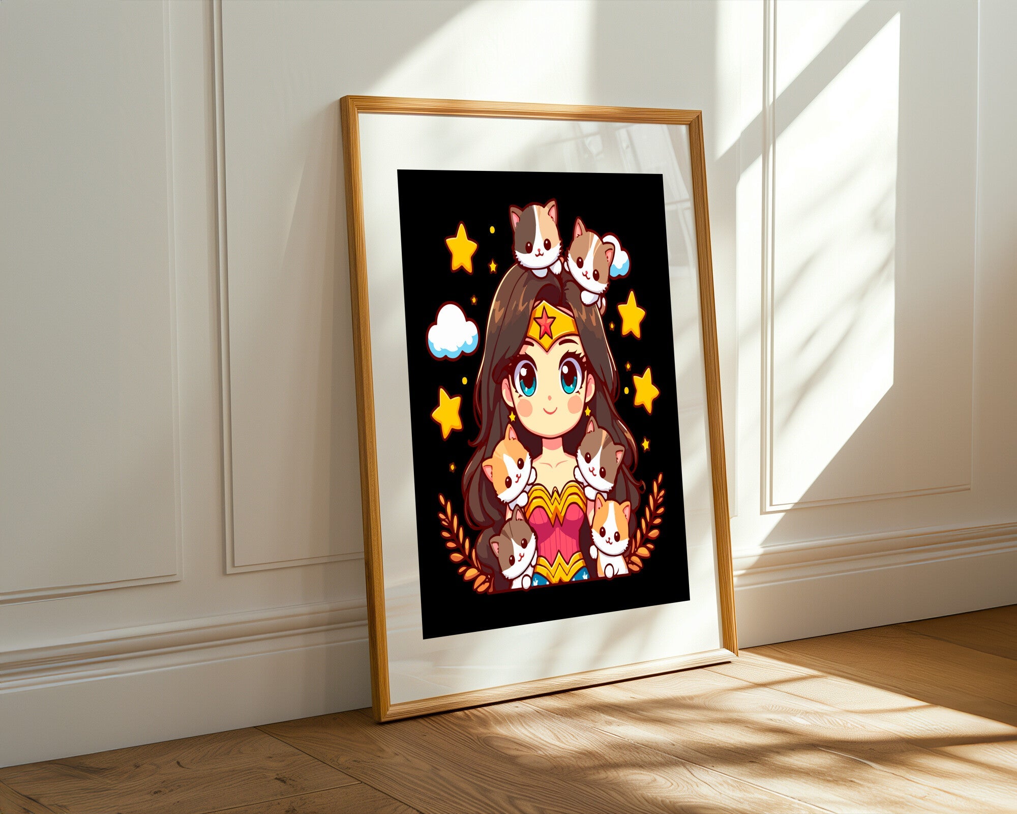 Wonder Woman Guerrera Tierna | Cuadro decorativo de Monkey Canvas