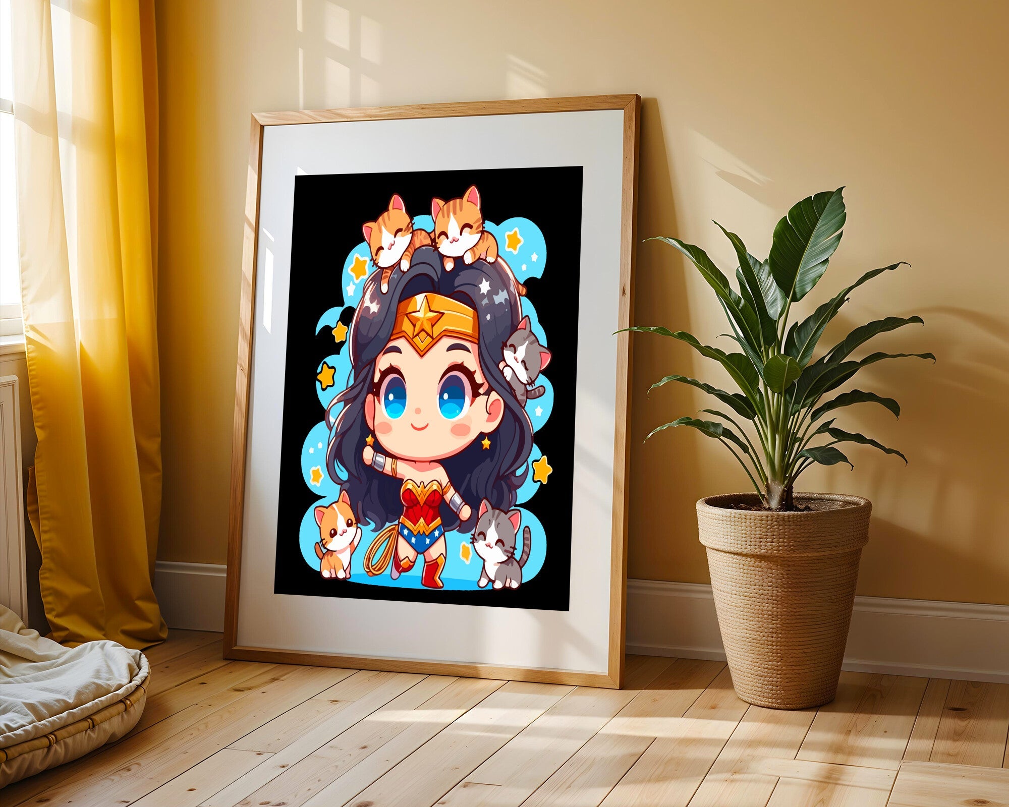 Wonder Woman Estrella Azul | Cuadro decorativo de Monkey Canvas