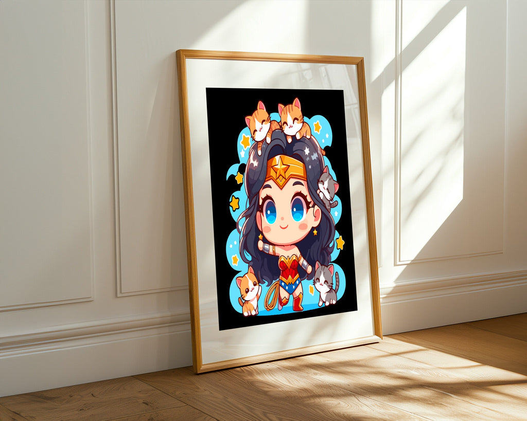 Wonder Woman Estrella Azul | Cuadro decorativo de Monkey Canvas