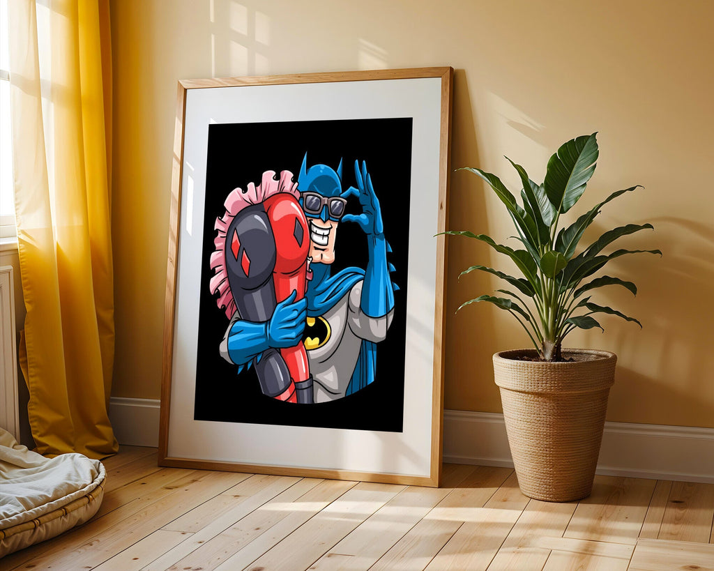 Batman y Harley Selfie | Cuadro decorativo de Monkey Canvas