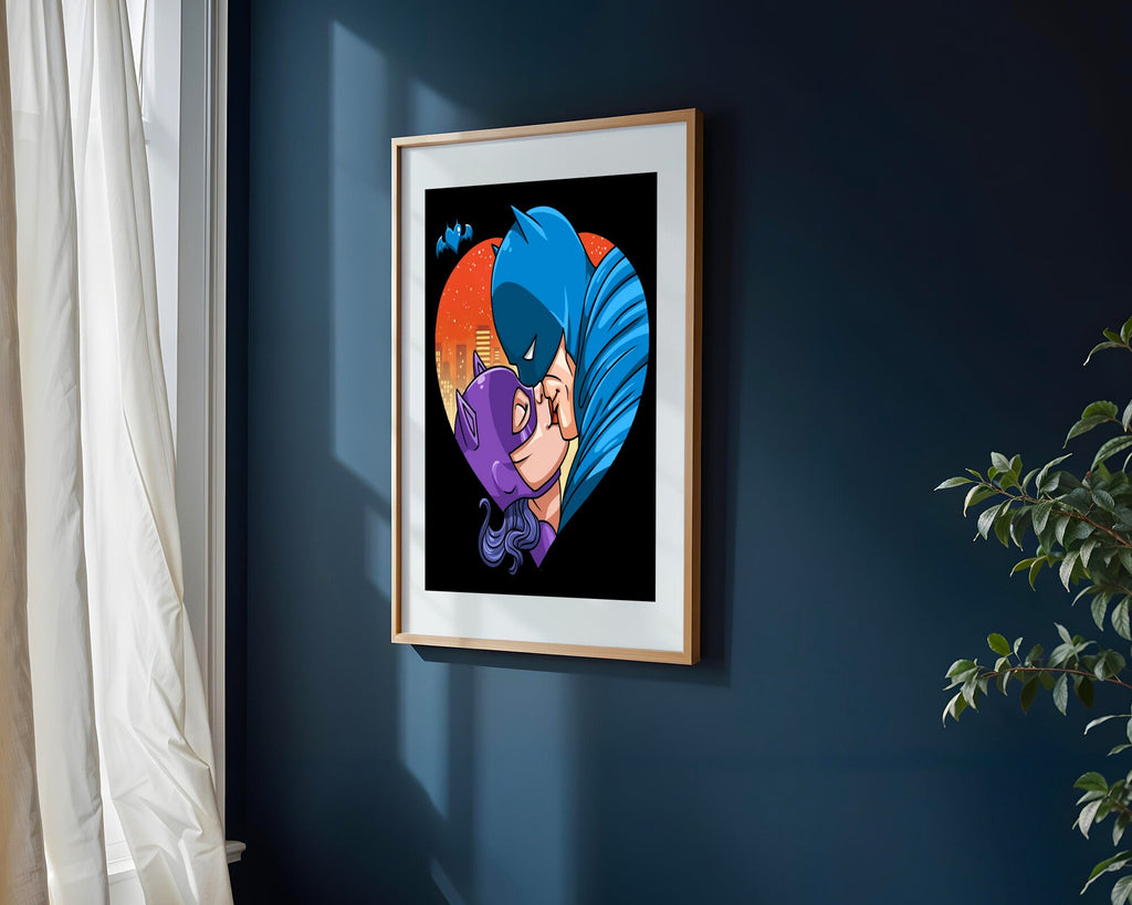 Batman y Catwoman Beso | Cuadro decorativo de Monkey Canvas
