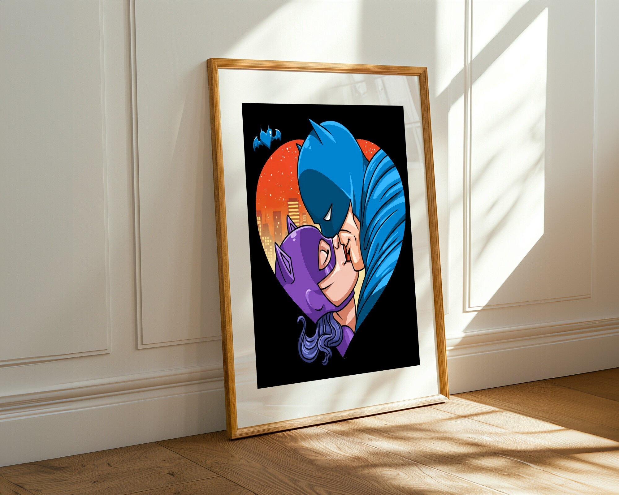 Batman y Catwoman Beso | Cuadro decorativo de Monkey Canvas