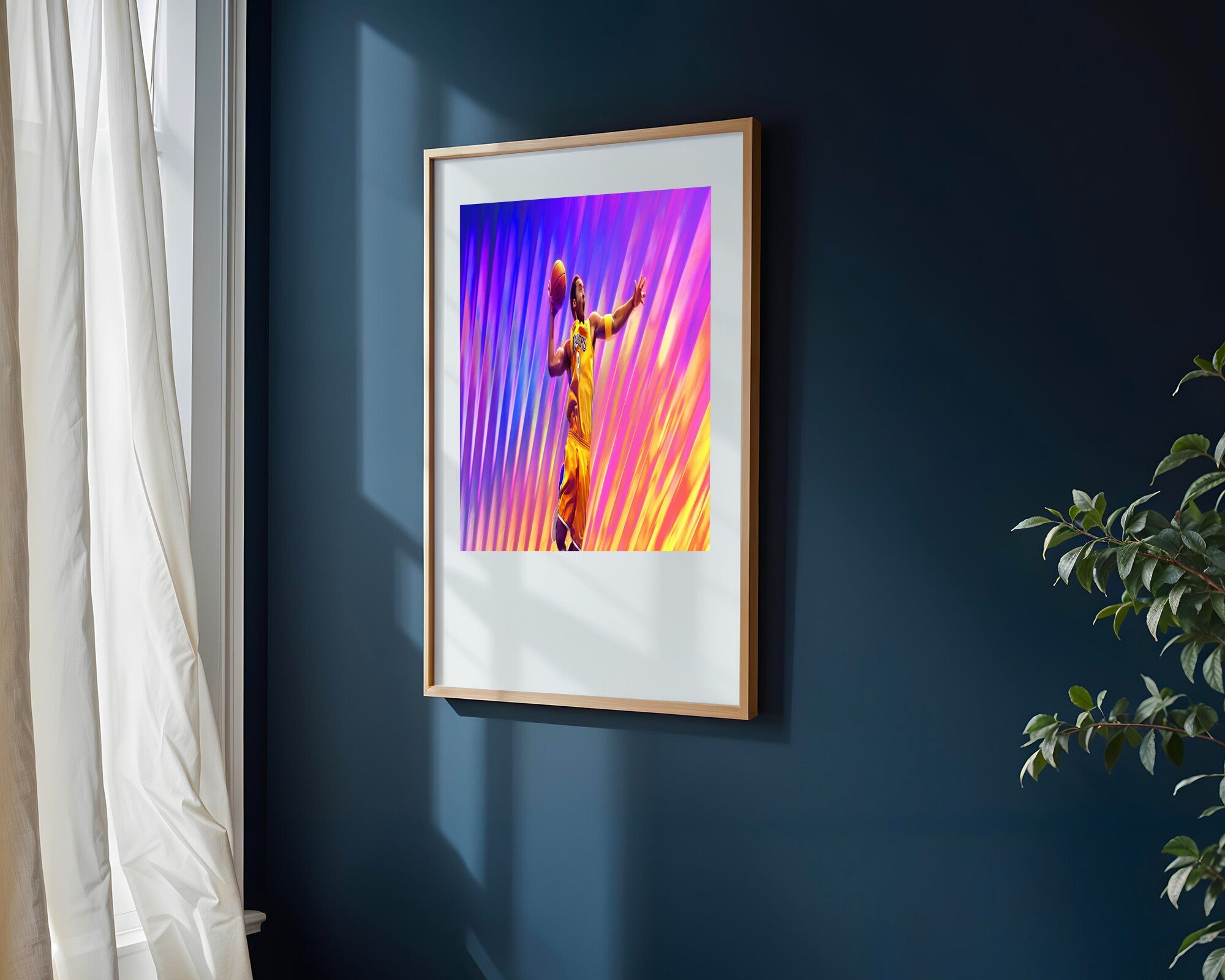 Kobe Bryant Vuelo Dorado | Cuadro decorativo de Monkey Canvas