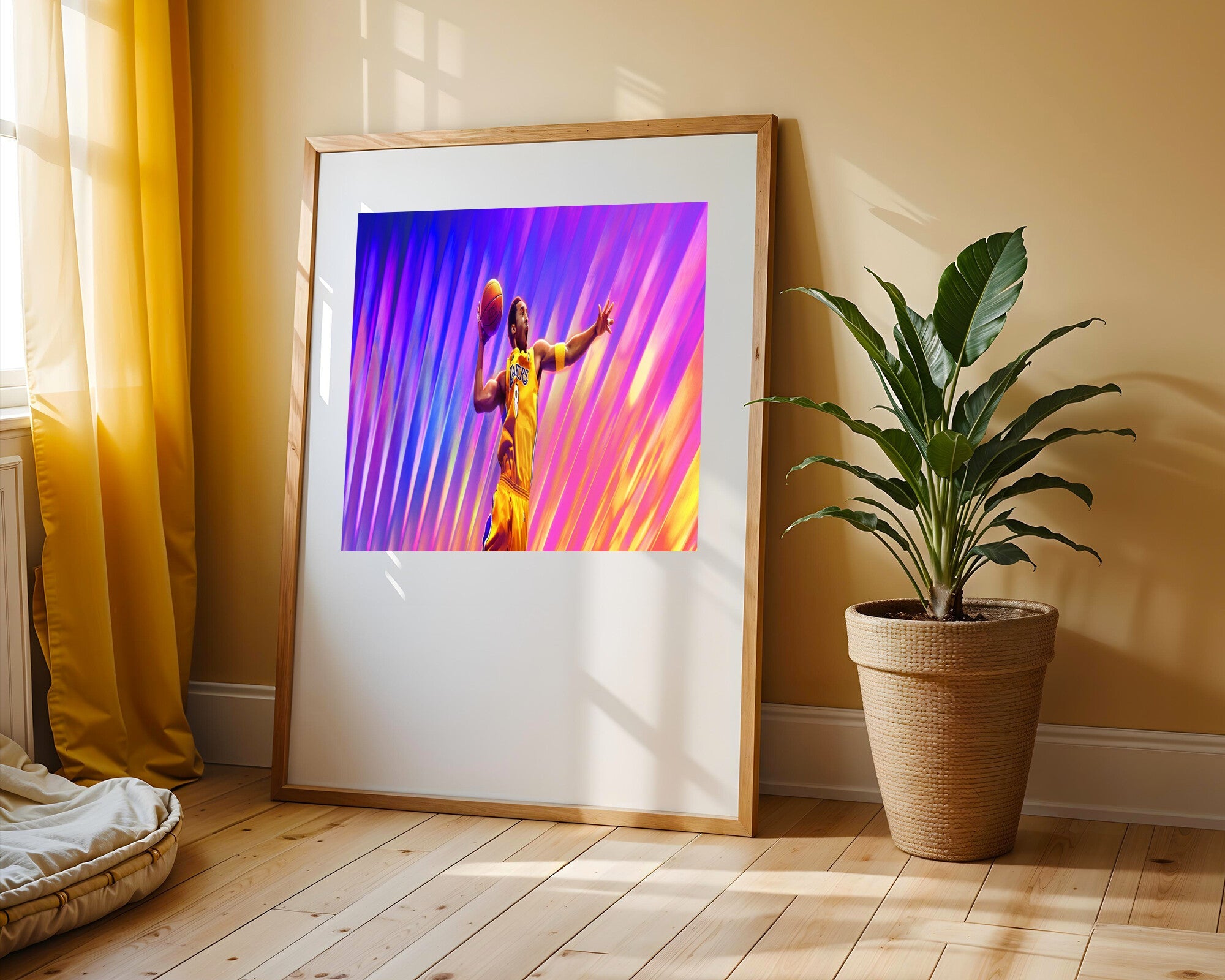 Kobe Bryant Vuelo Dorado | Cuadro decorativo de Monkey Canvas