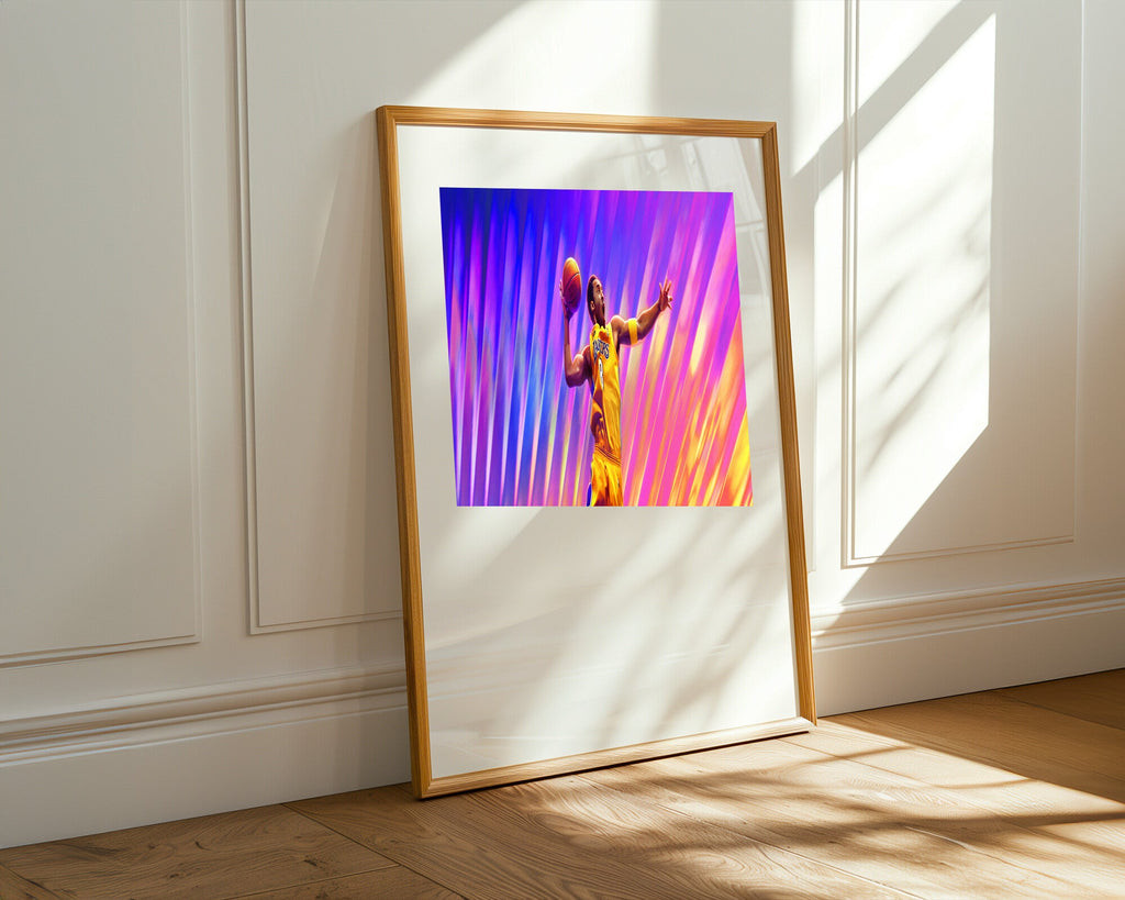 Kobe Bryant Vuelo Dorado | Cuadro decorativo de Monkey Canvas