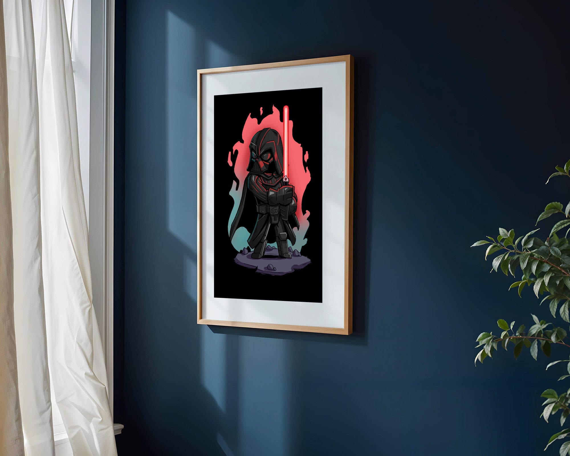 Darth Vader Sable Rojo | Cuadro decorativo de Monkey Canvas