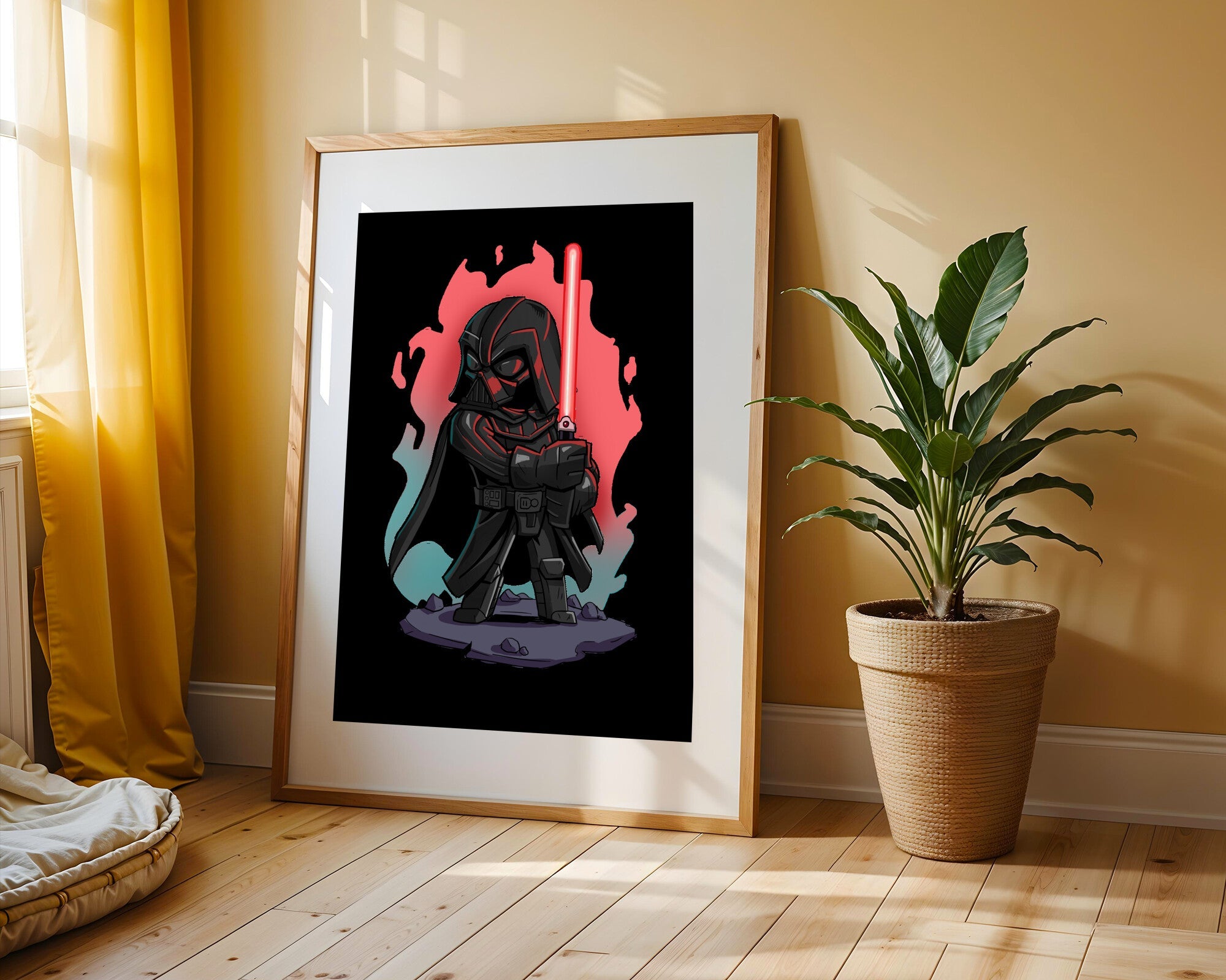 Darth Vader Sable Rojo | Cuadro decorativo de Monkey Canvas