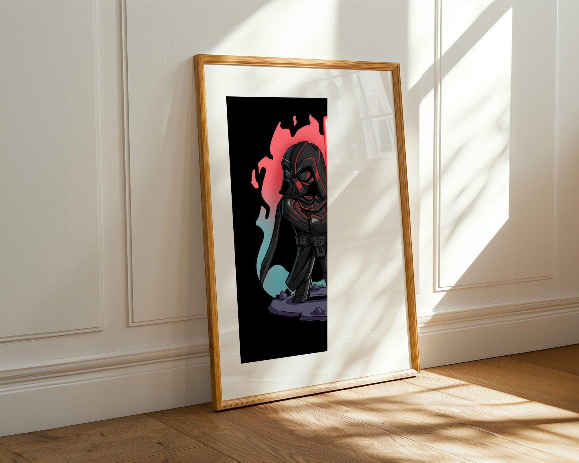 Darth Vader Sable Rojo | Cuadro decorativo de Monkey Canvas