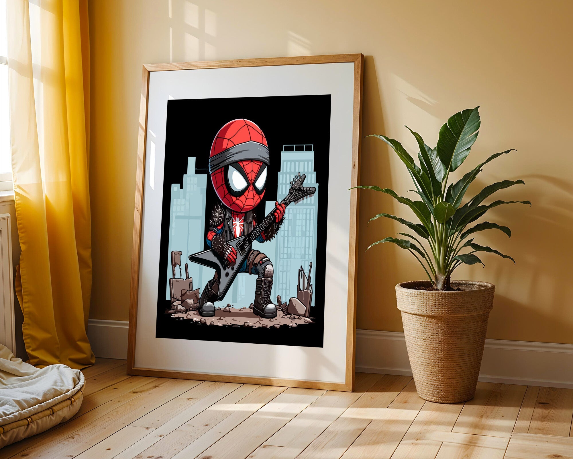 Spider-Man Punk Rockero | Cuadro decorativo de Monkey Canvas