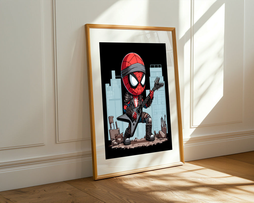 Spider-Man Punk Rockero | Cuadro decorativo de Monkey Canvas