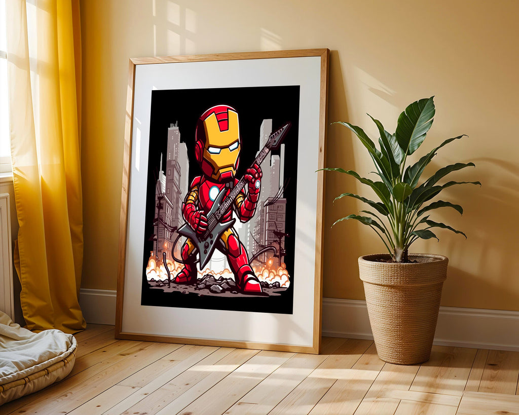 Iron Man Rockero Metal | Cuadro decorativo de Monkey Canvas