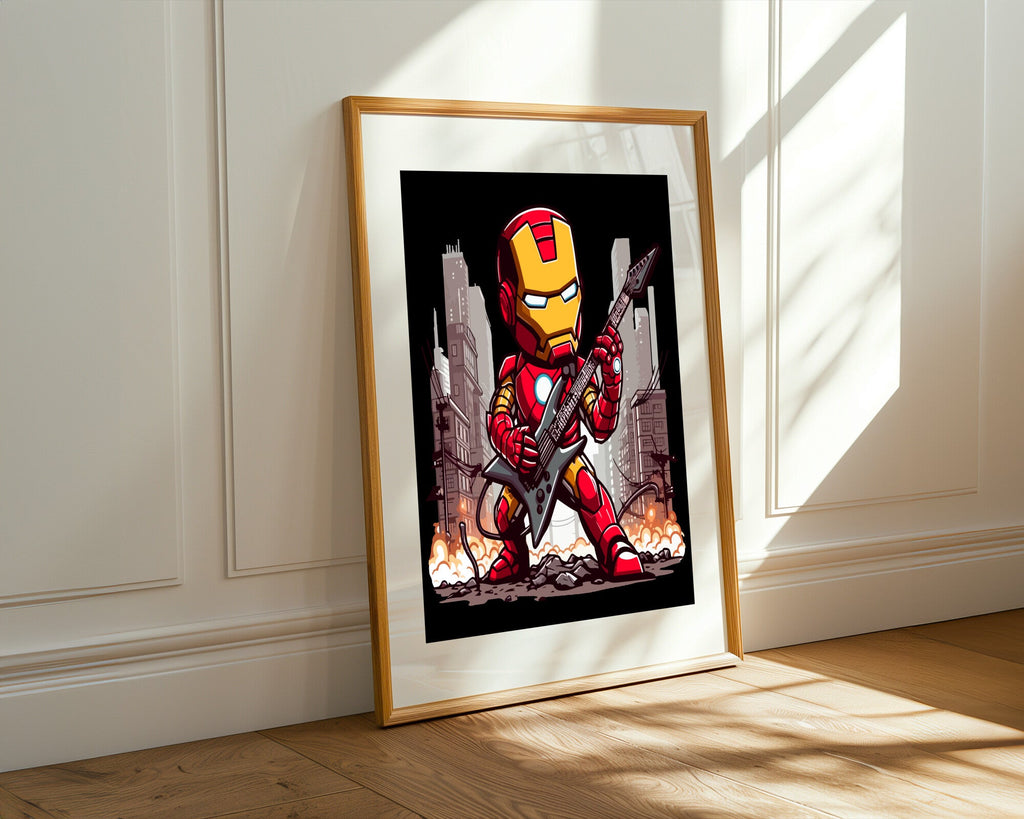 Iron Man Rockero Metal | Cuadro decorativo de Monkey Canvas