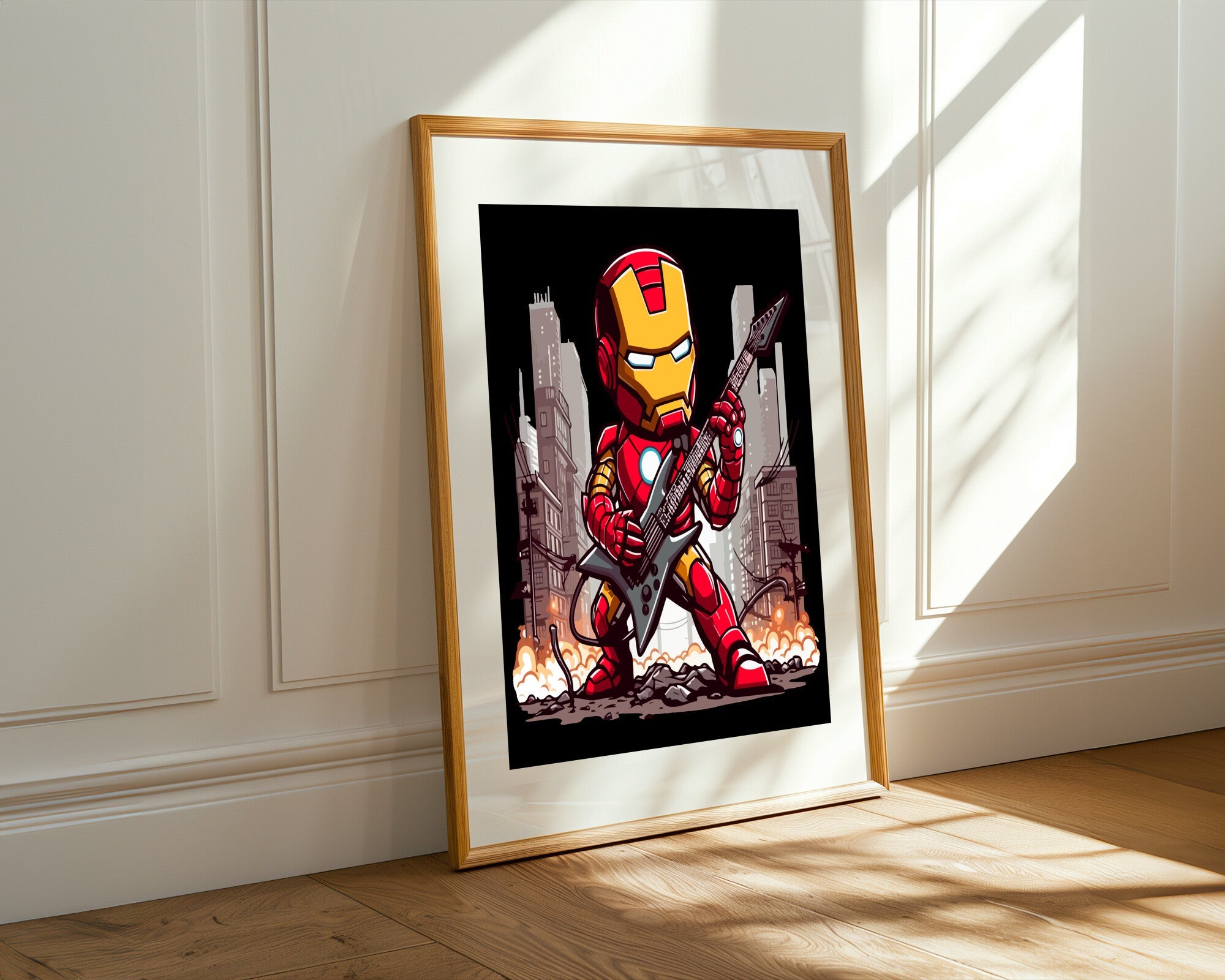Iron Man Rockero Metal | Cuadro decorativo de Monkey Canvas