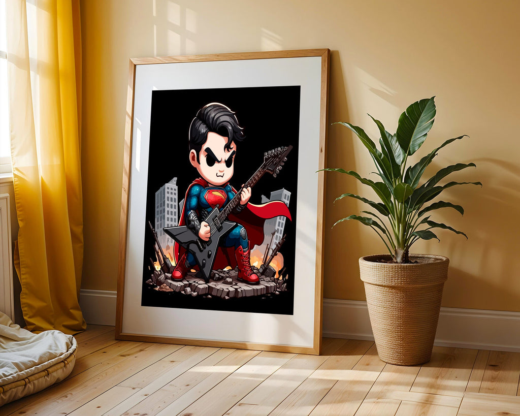Superman Rockero Metal | Cuadro decorativo de Monkey Canvas