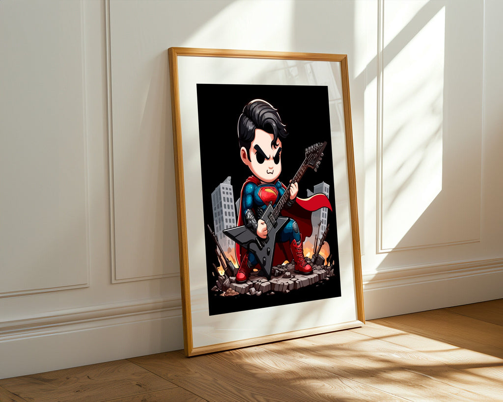 Superman Rockero Metal | Cuadro decorativo de Monkey Canvas