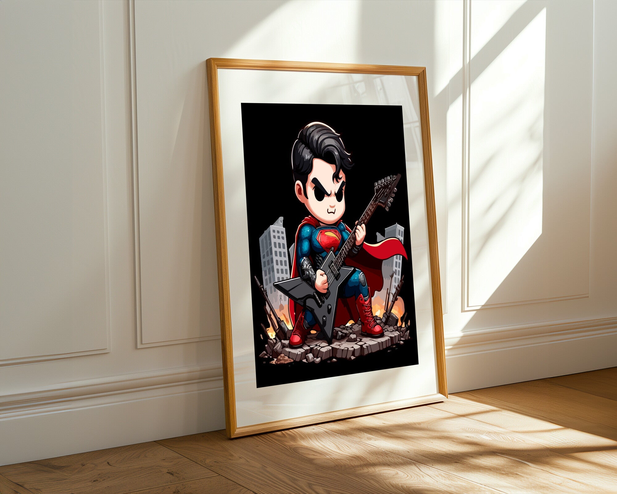 Superman Rockero Metal | Cuadro decorativo de Monkey Canvas