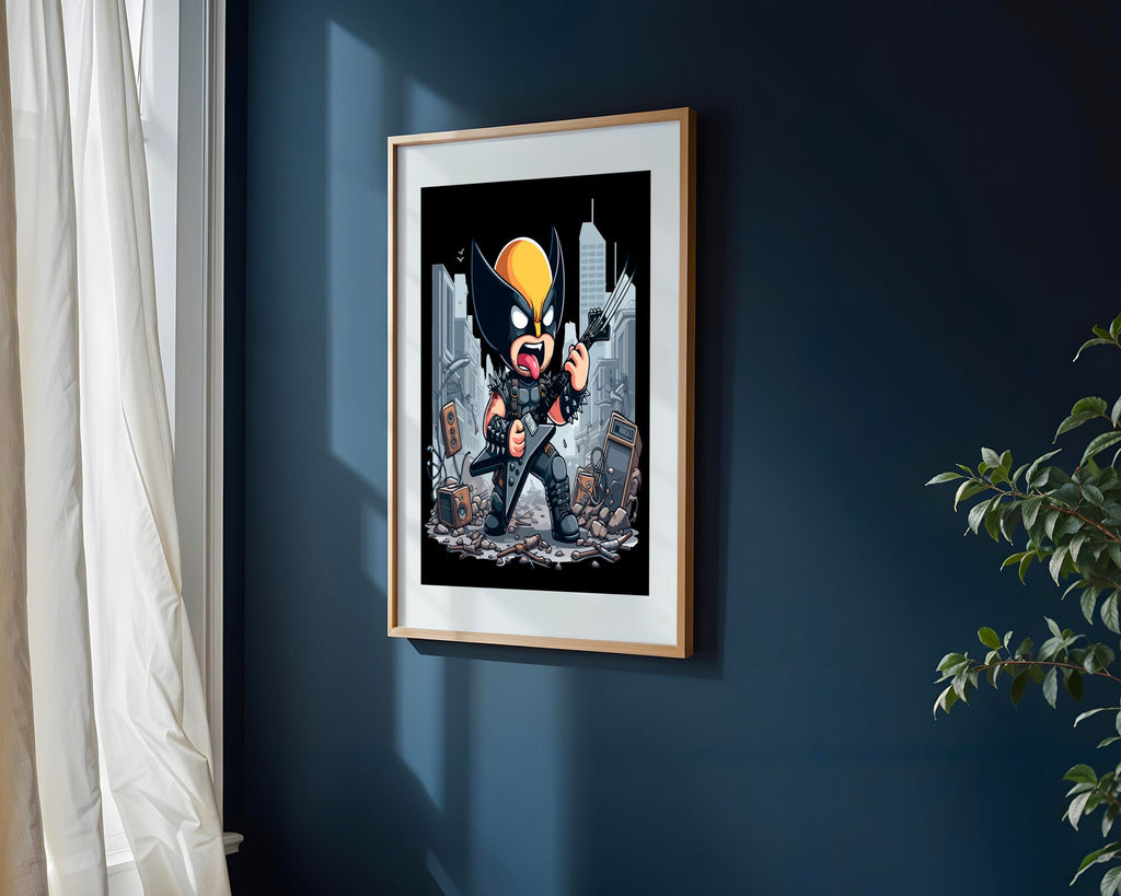 Wolverine Punk Rockero | Cuadro decorativo de Monkey Canvas
