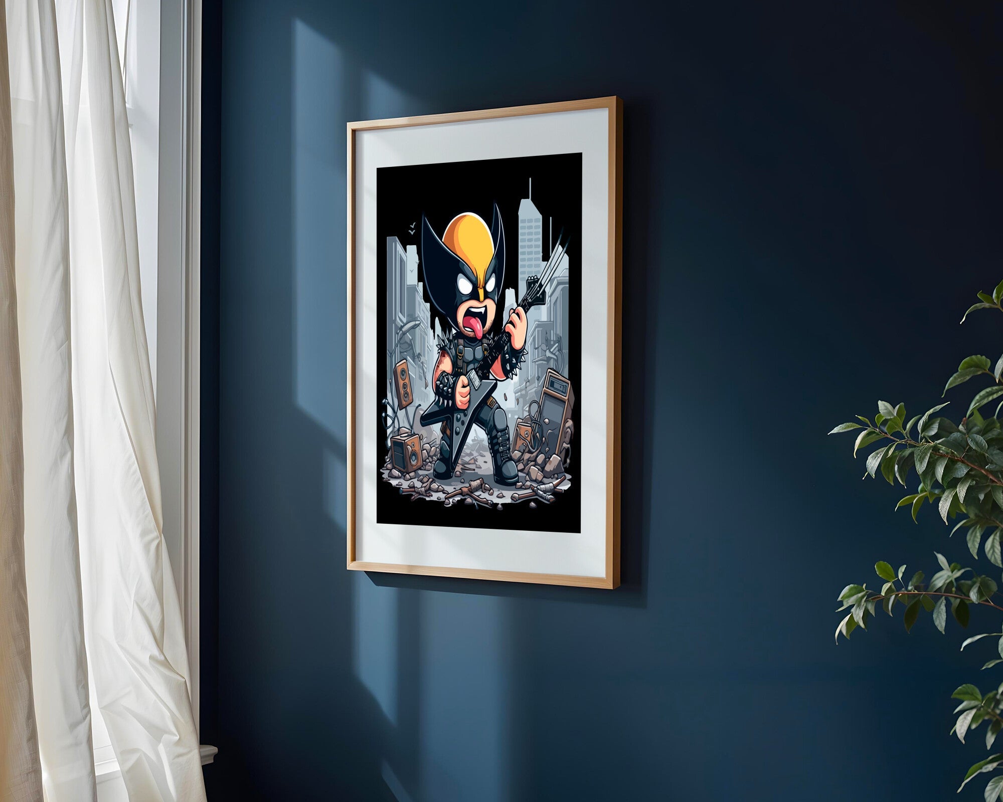 Wolverine Punk Rockero | Cuadro decorativo de Monkey Canvas