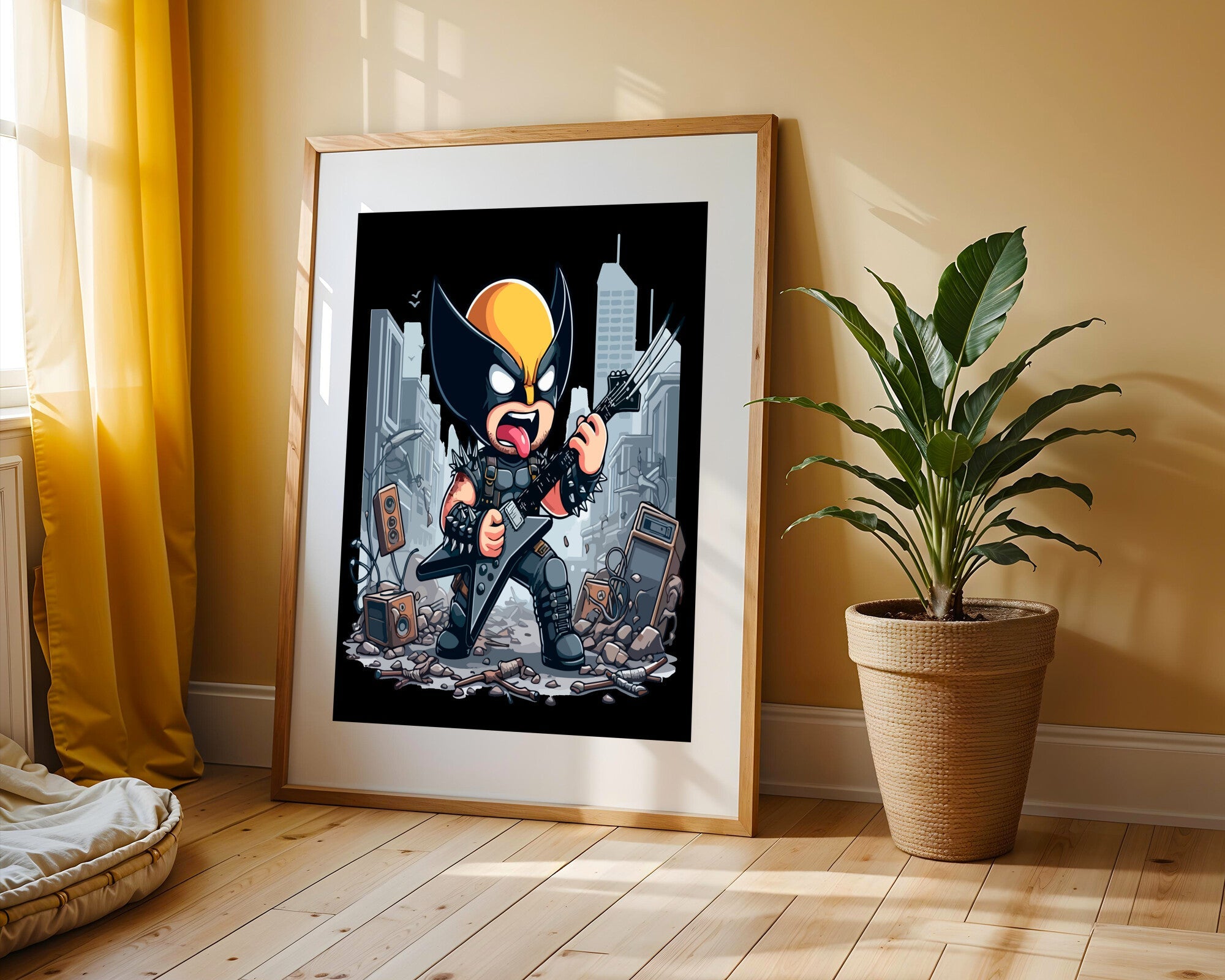 Wolverine Punk Rockero | Cuadro decorativo de Monkey Canvas