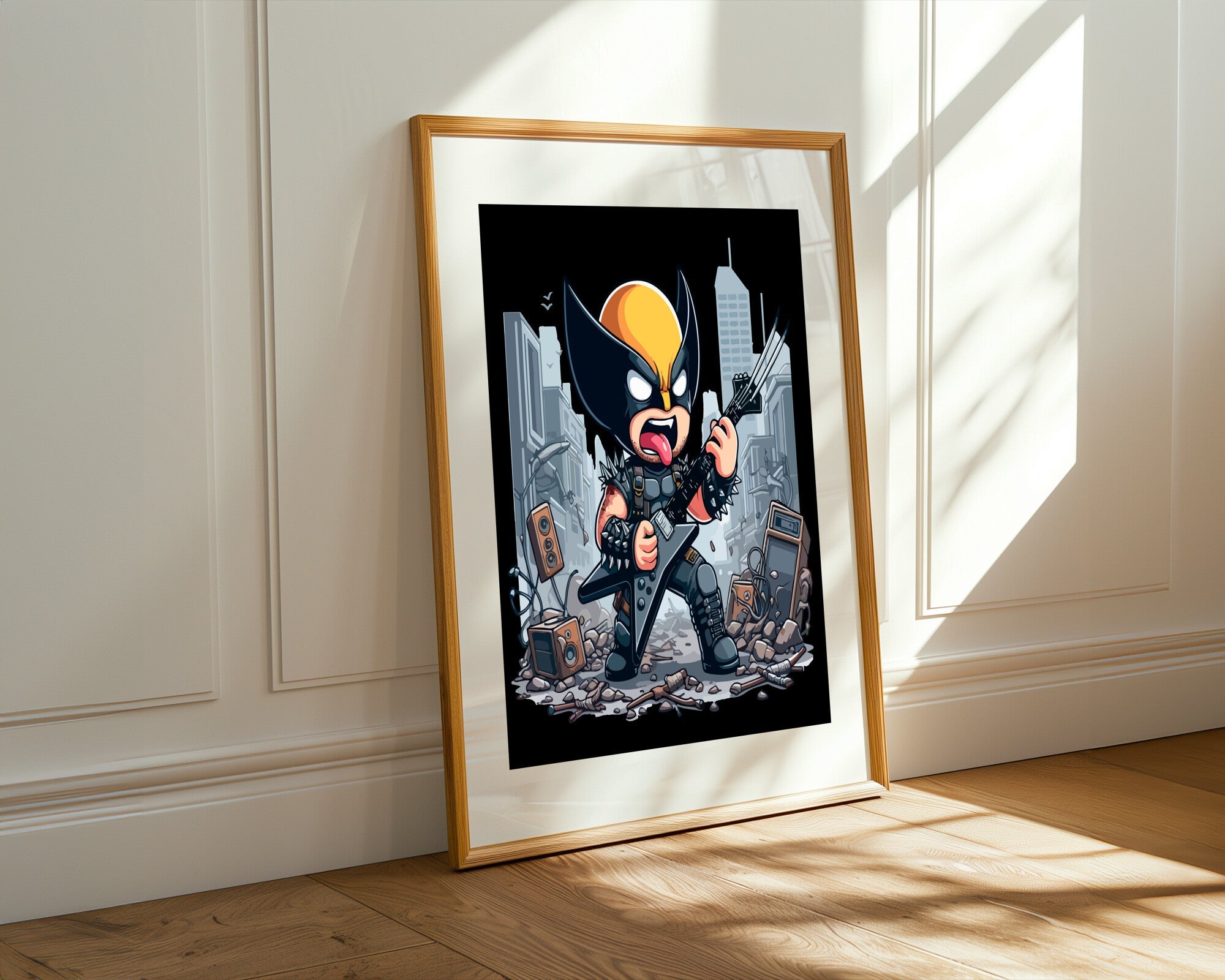 Wolverine Punk Rockero | Cuadro decorativo de Monkey Canvas