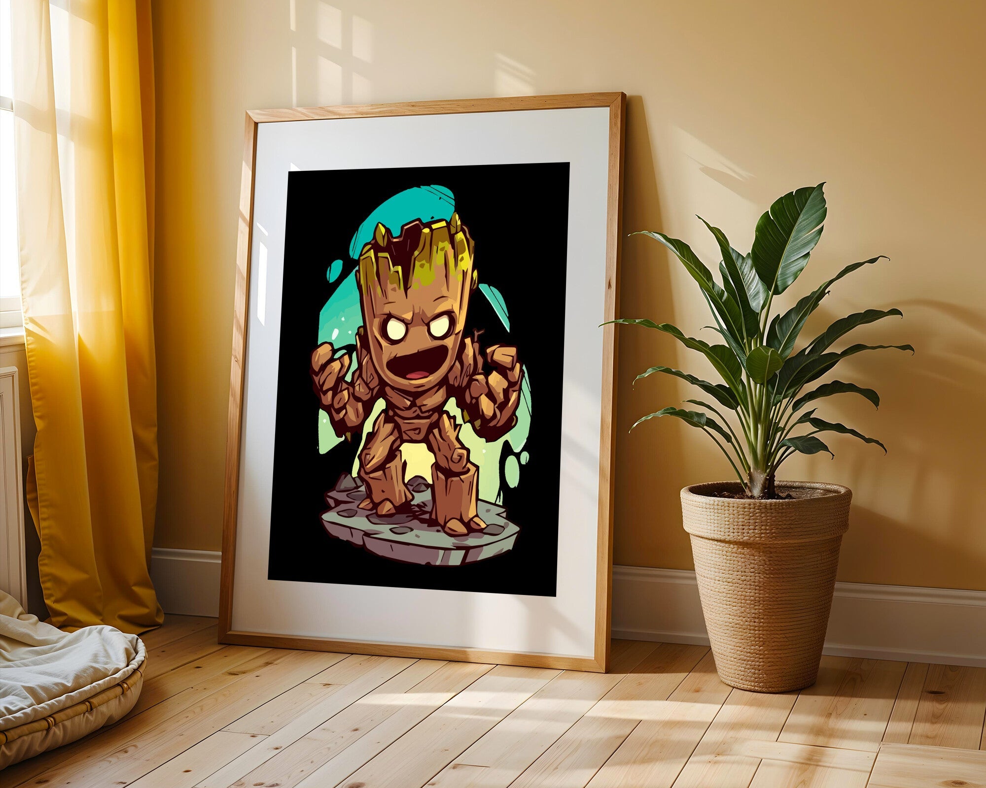 Groot Furia de Madera | Cuadro decorativo de Monkey Canvas