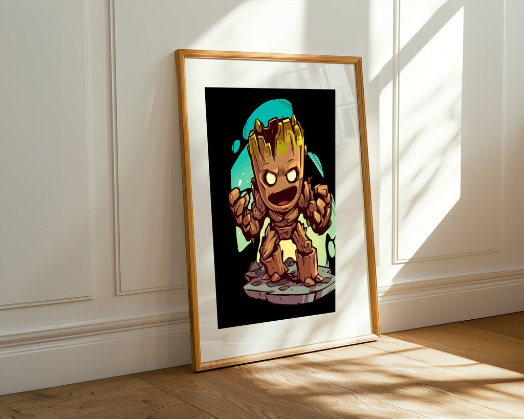 Groot Furia de Madera | Cuadro decorativo de Monkey Canvas