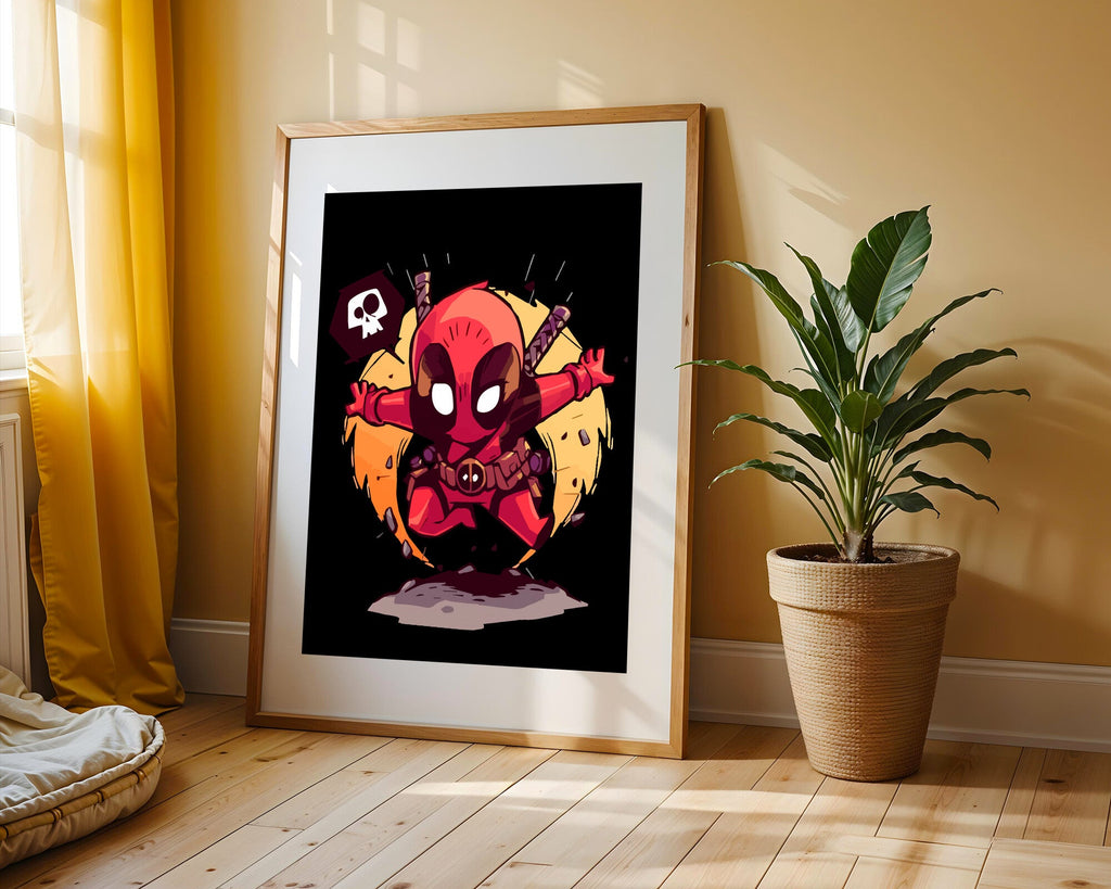 Deadpool Salto Explosivo | Cuadro decorativo de Monkey Canvas