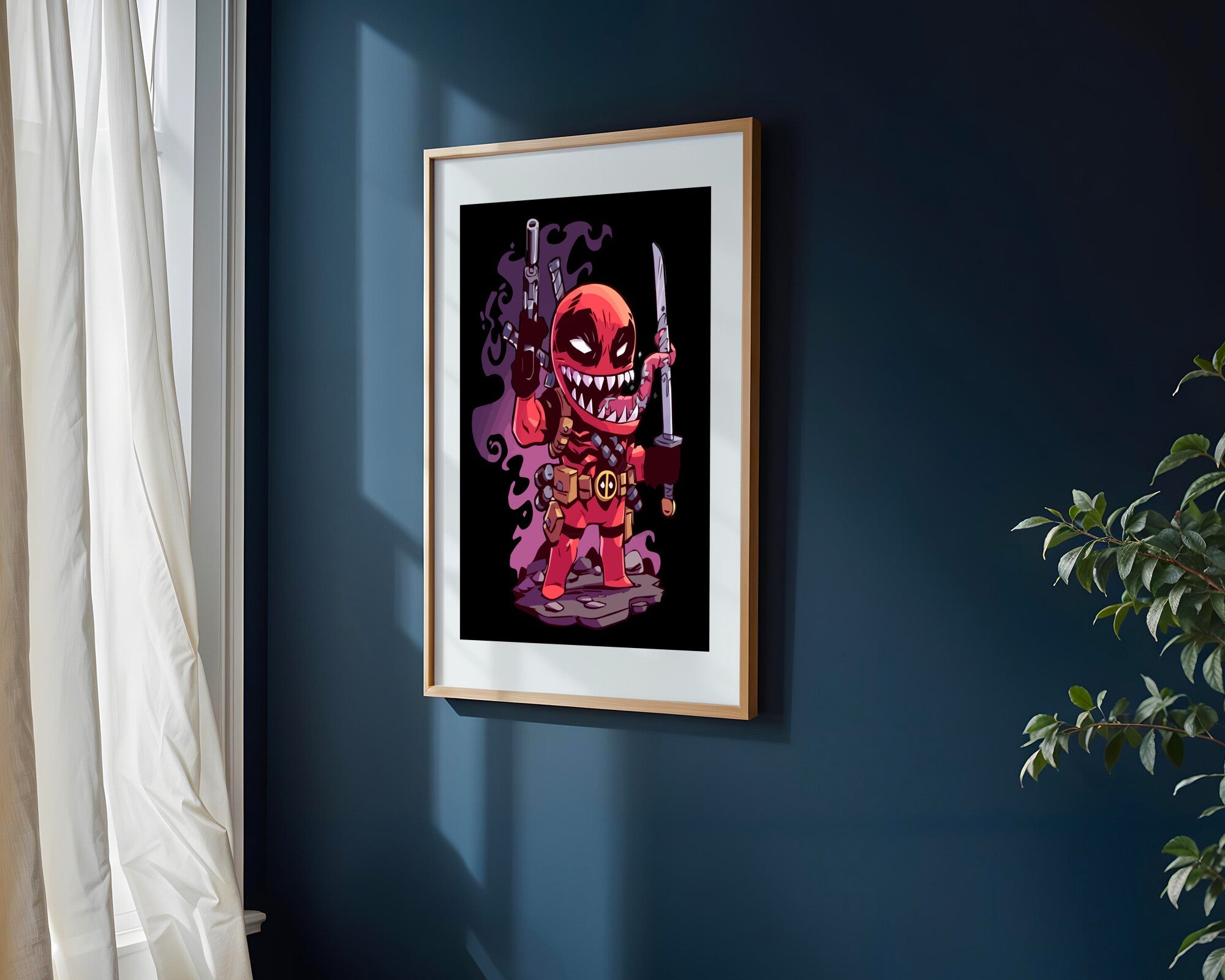 Deadpool Venom Colmillos Feroces | Cuadro decorativo de Monkey Canvas