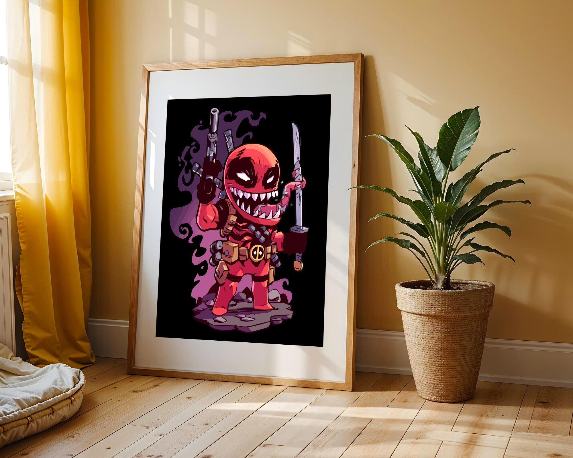 Deadpool Venom Colmillos Feroces | Cuadro decorativo de Monkey Canvas
