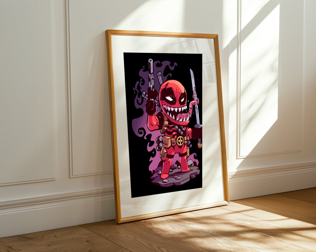 Deadpool Venom Colmillos Feroces | Cuadro decorativo de Monkey Canvas