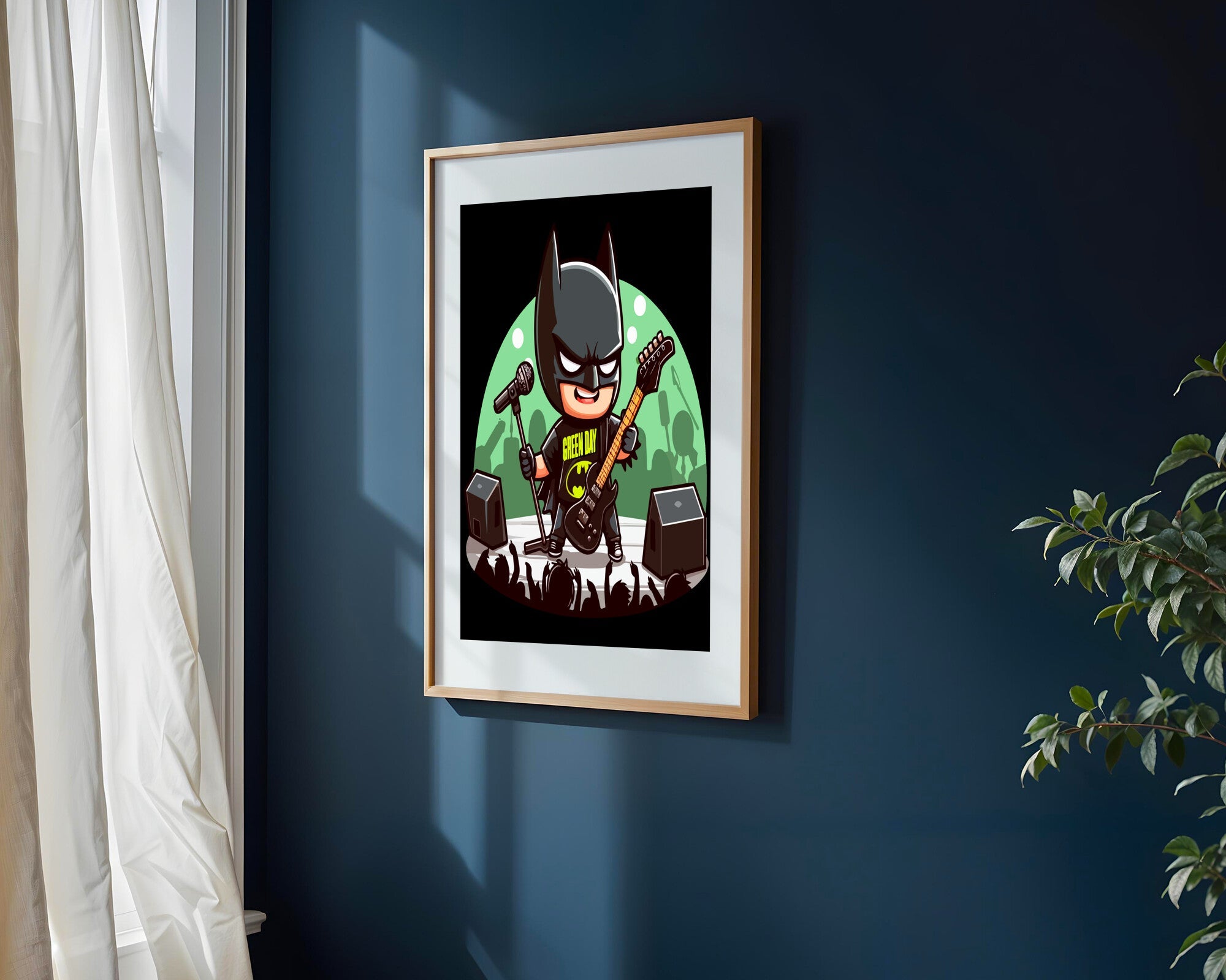 Batman Rockstar de Escenario | Cuadro decorativo de Monkey Canvas