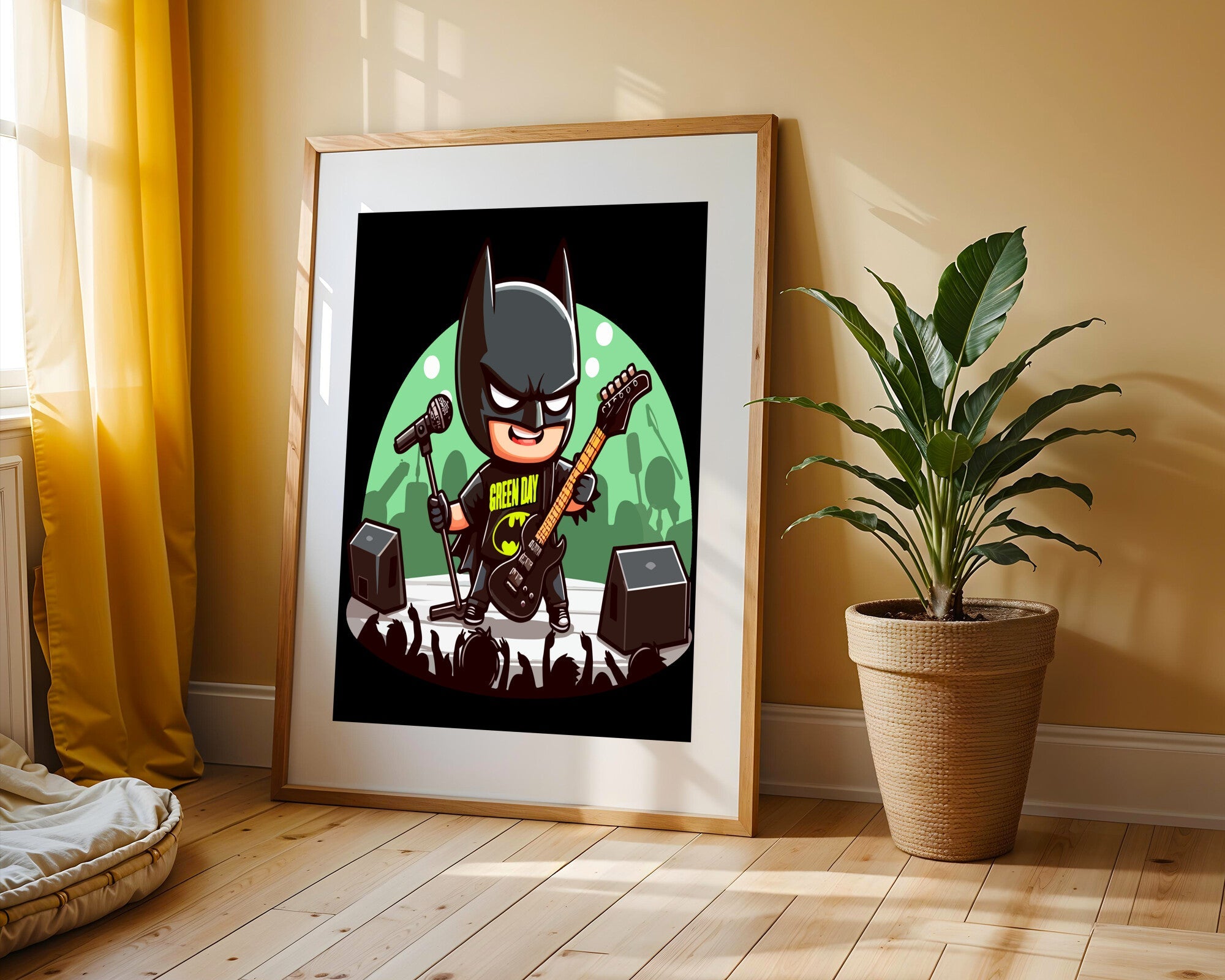 Batman Rockstar de Escenario | Cuadro decorativo de Monkey Canvas