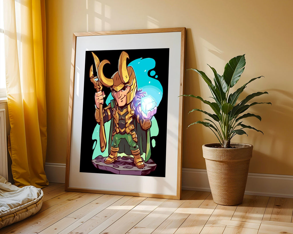 Loki con el Teseracto | Cuadro decorativo de Monkey Canvas