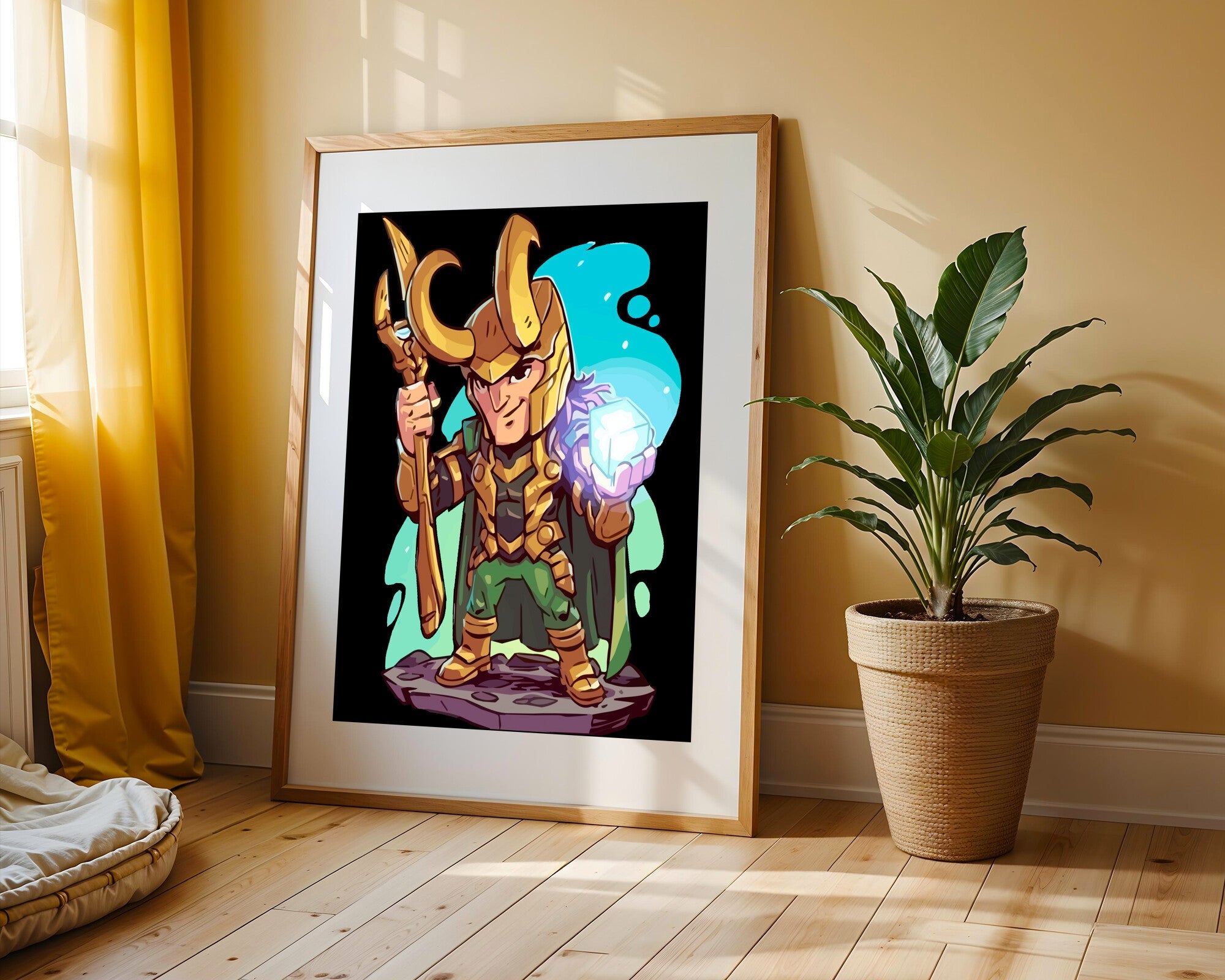 Loki con el Teseracto | Cuadro decorativo de Monkey Canvas