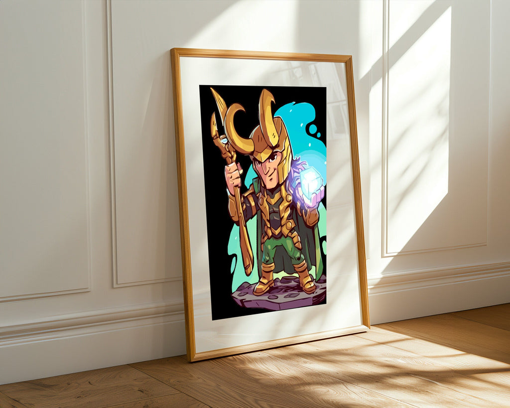 Loki con el Teseracto | Cuadro decorativo de Monkey Canvas